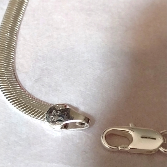 .925 Flat Sterling Silver Chain 20" - Picture 6 of 14